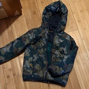 L.L. Bean Kids Camo reversible winter coat